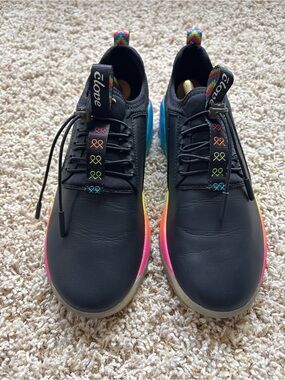 Clove Classic Black Rainbow Soul Nursing Shoes Limited Edition Size 8